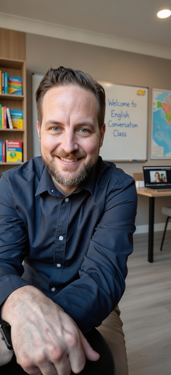 Portrait of the English Primer teacher and host